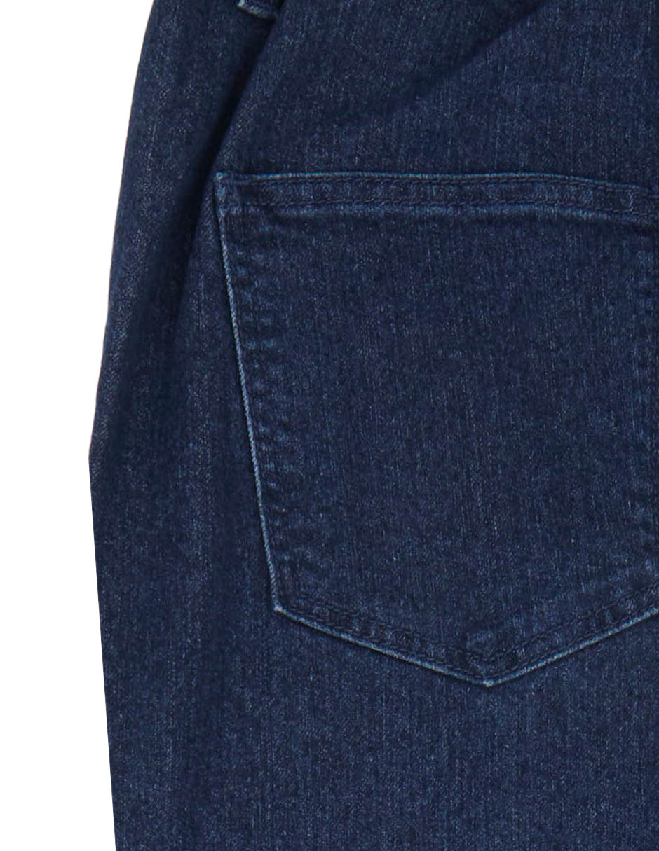 Jeans straight lavado obscuro para hombre 6