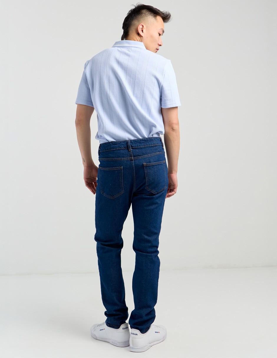 Jeans slim lavado medio para hombre 11