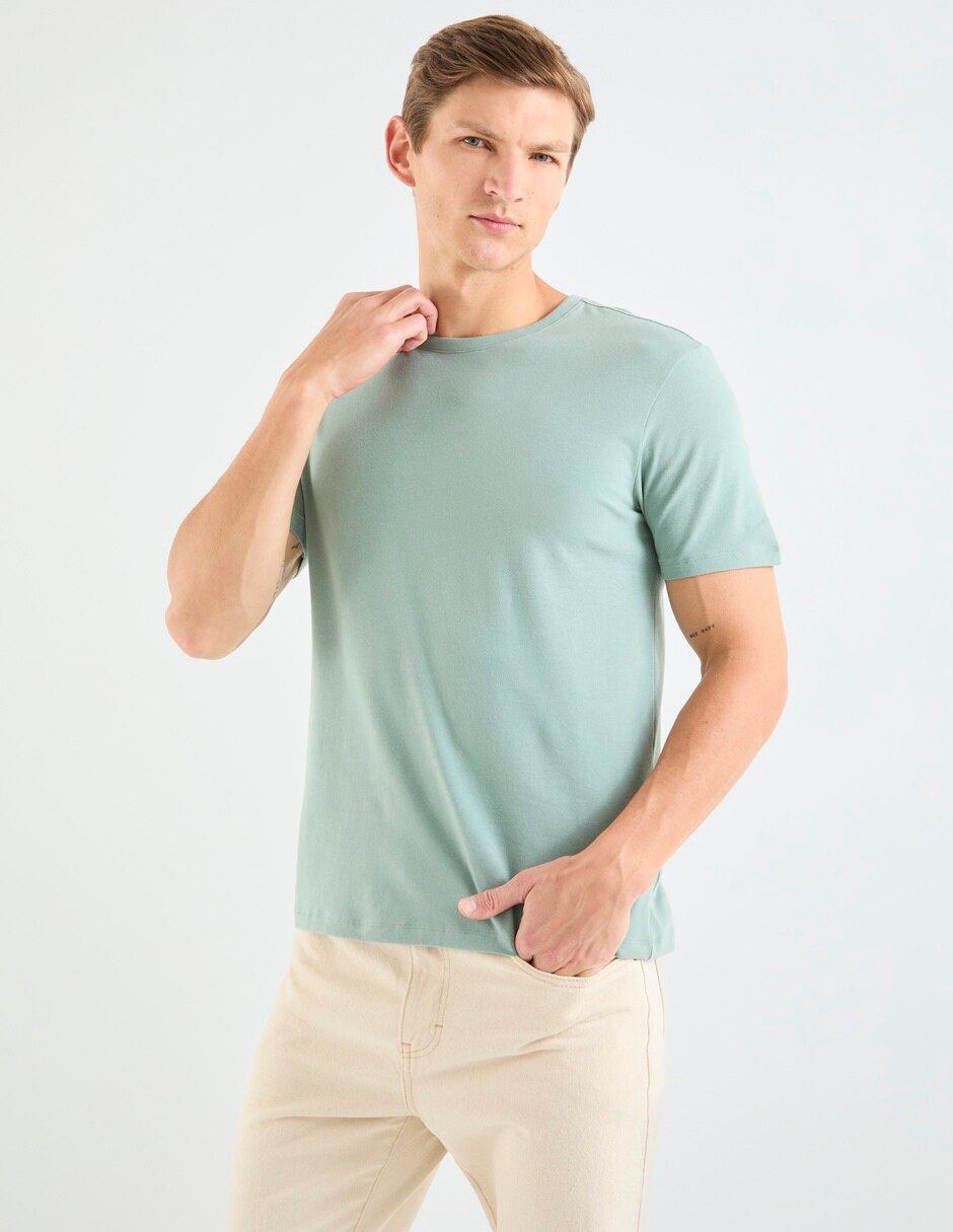 Playera cuello redondo para hombre 2