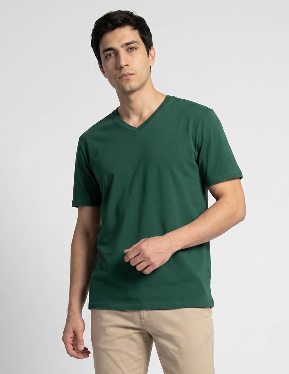Playera cuello V para hombre