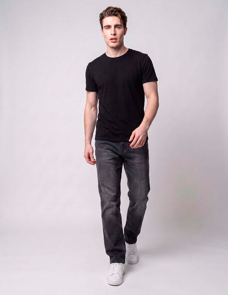 Jeans skinny deslavado para hombre 2