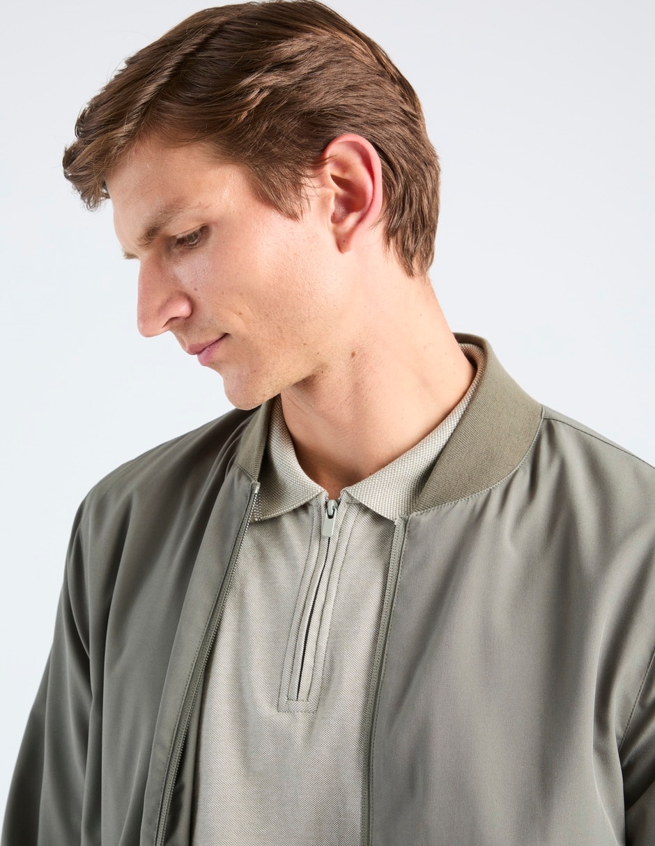Chamarra casual contempo con bolsillos para hombre