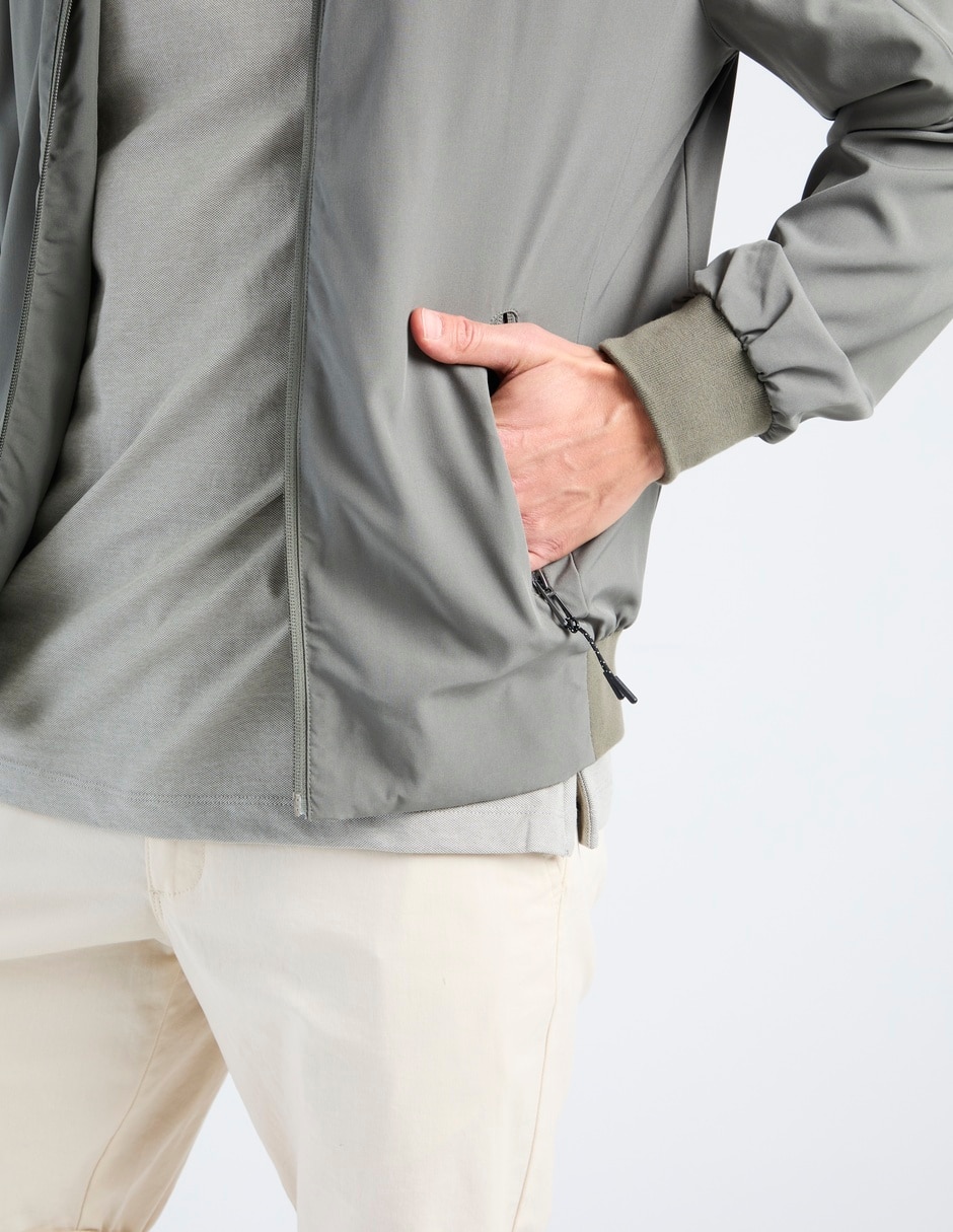 Chamarra casual contempo con bolsillos para hombre