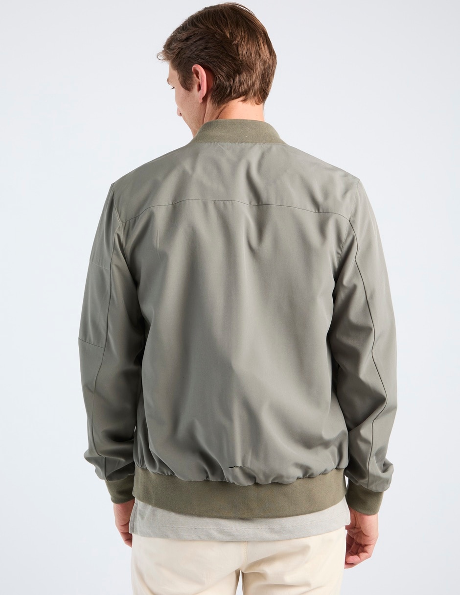 Chamarra casual contempo con bolsillos para hombre