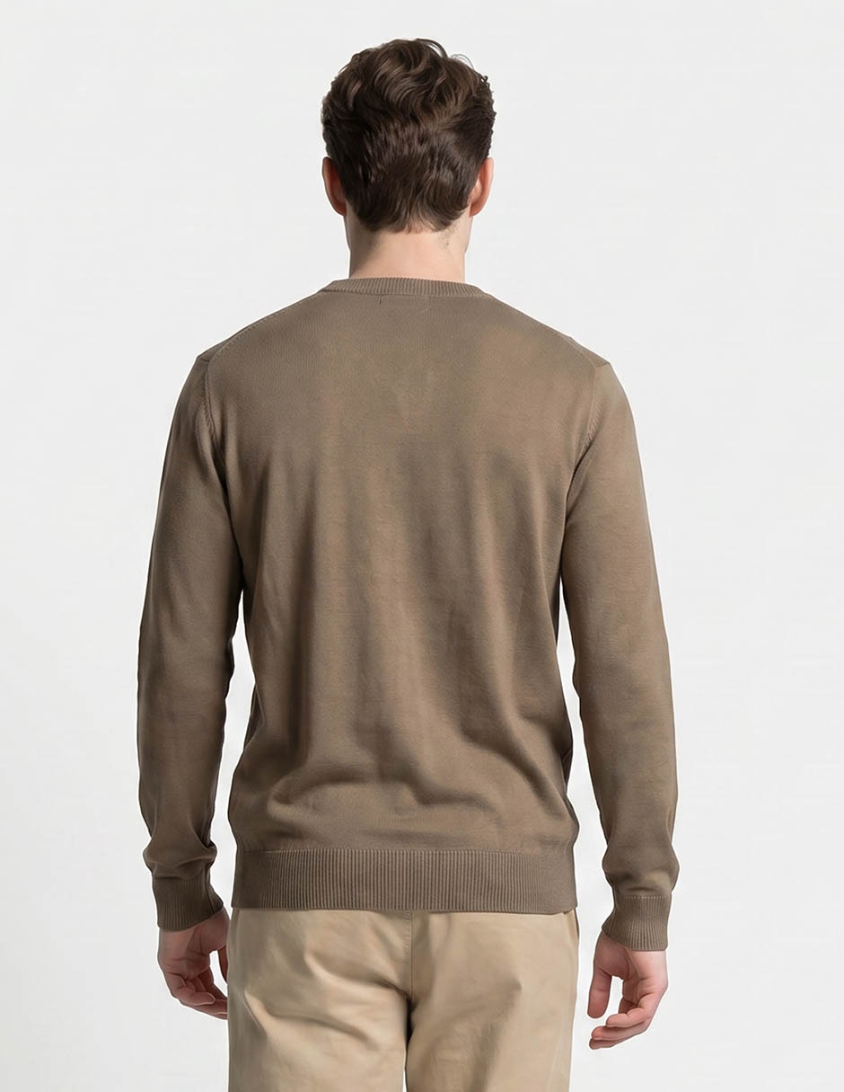 Suéter contempo cuello redondo para hombre