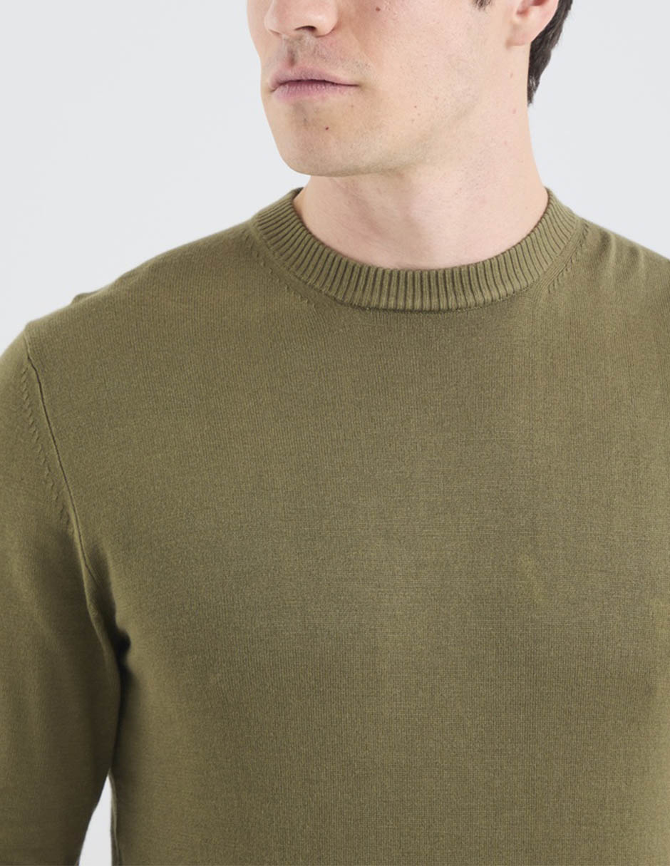 Suéter contempo cuello redondo para hombre