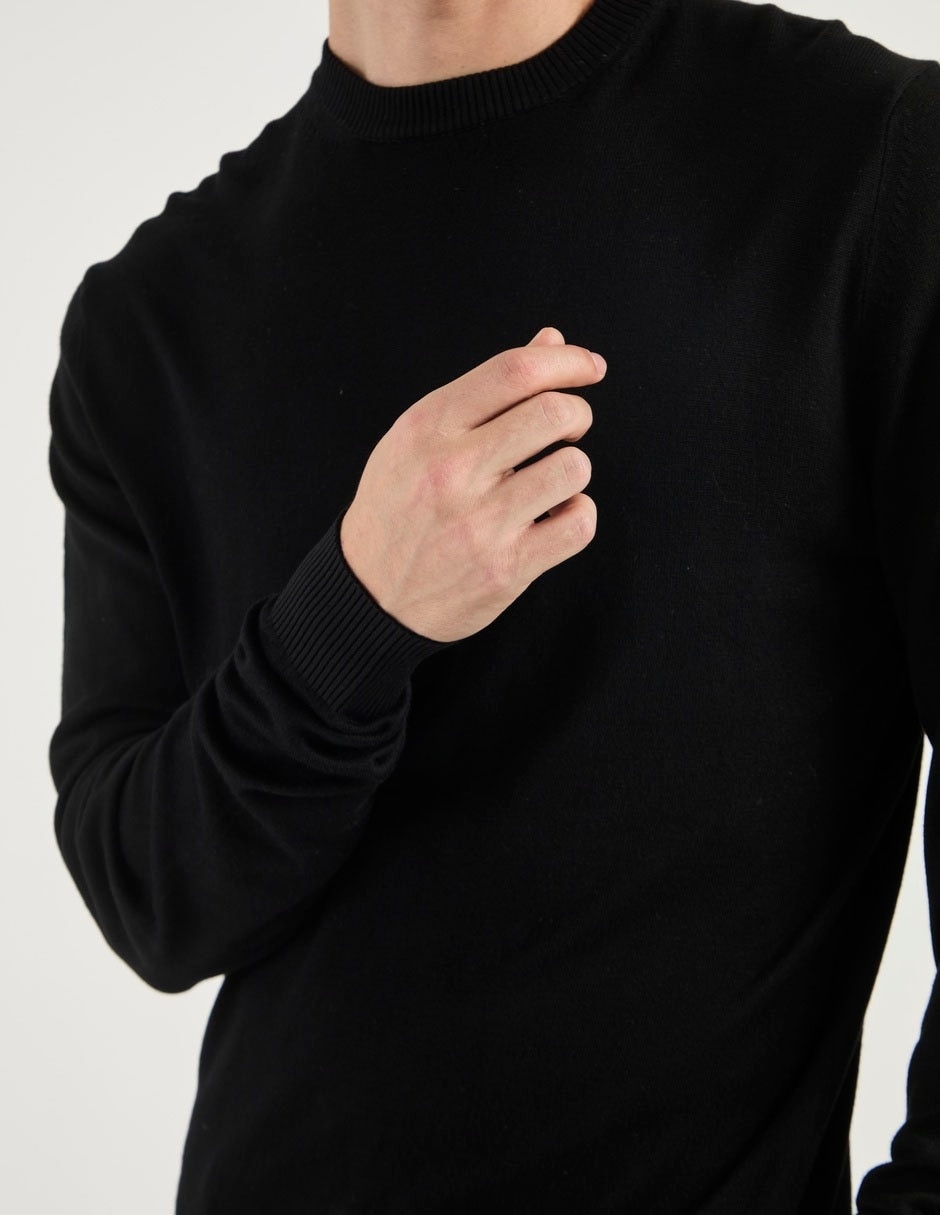 Suéter contempo cuello redondo para hombre