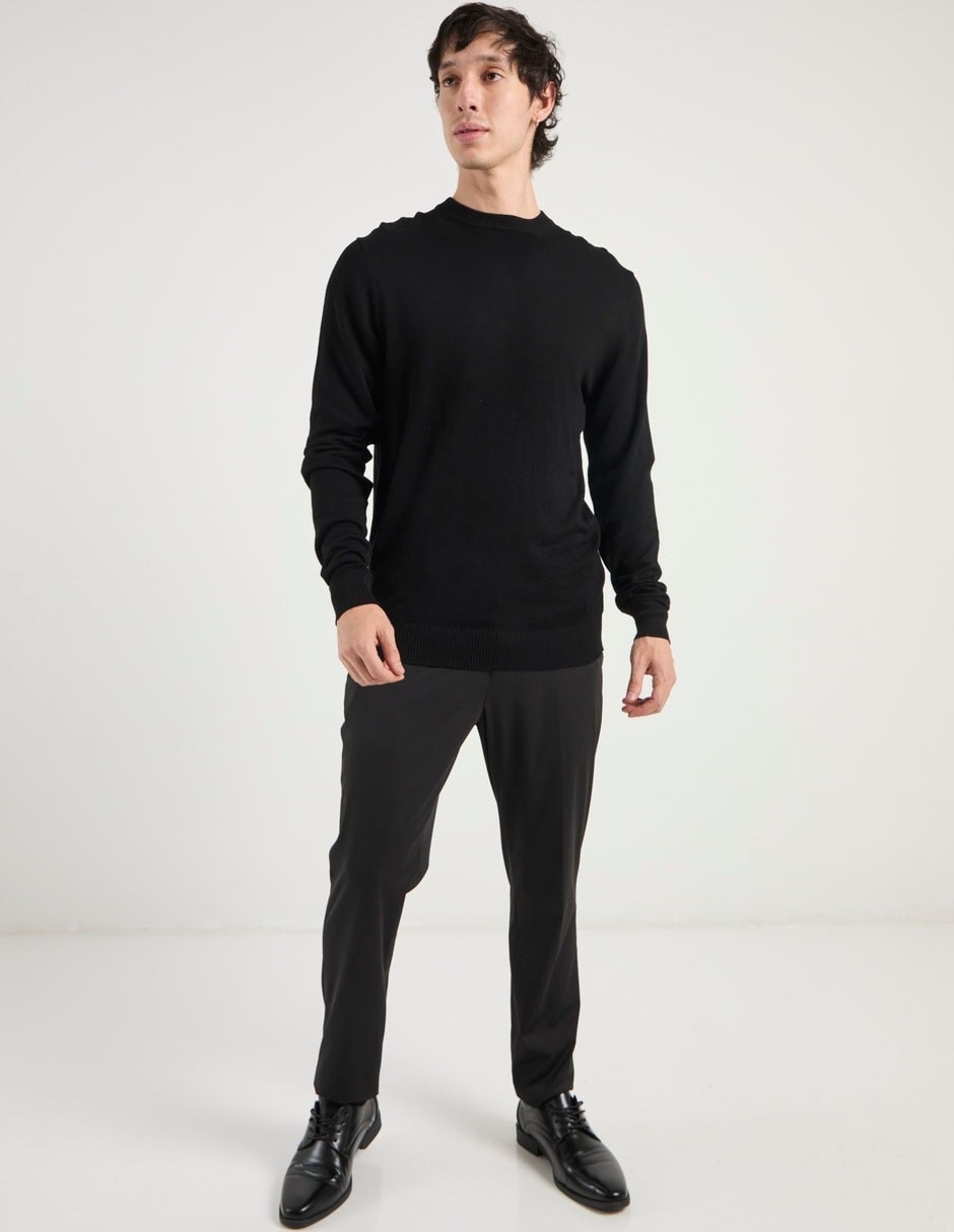 Suéter contempo cuello redondo para hombre