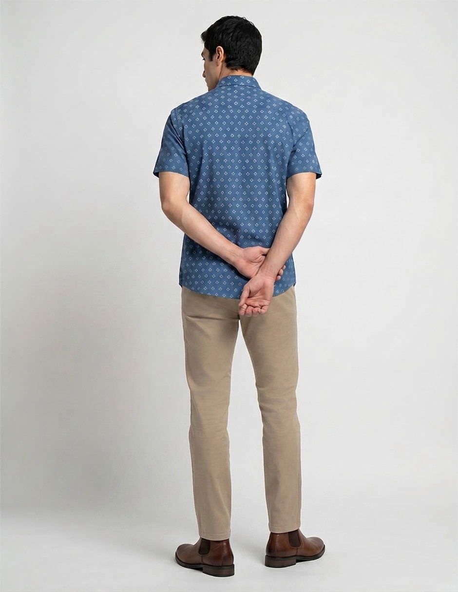 Camisa casual manga corta para hombre 4