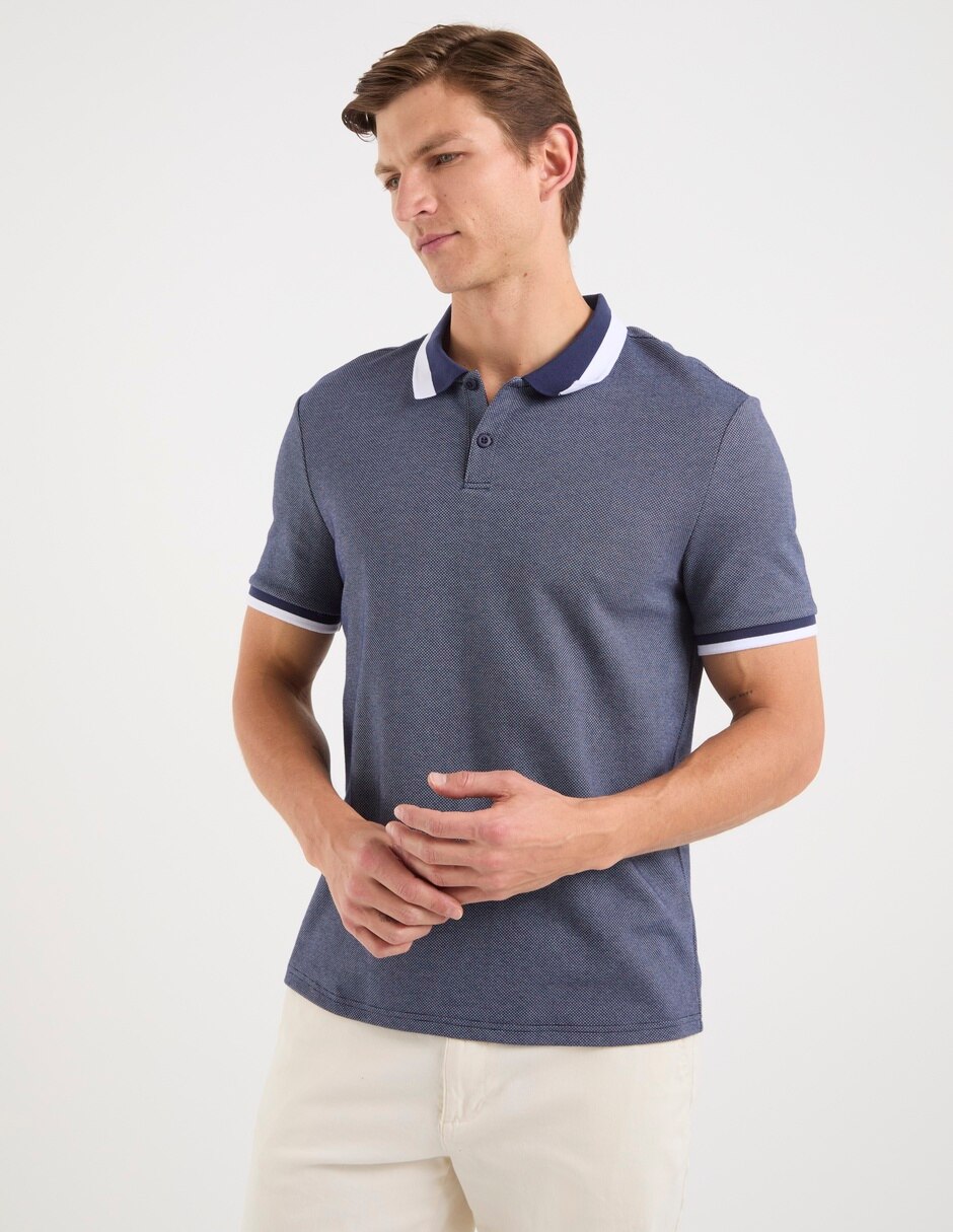 Playera cuello camisero para hombre 2