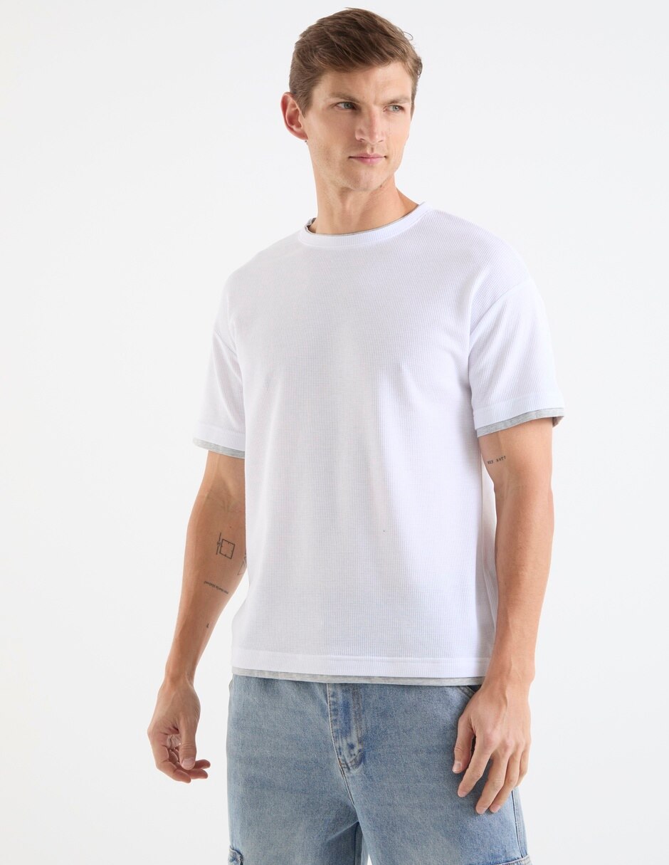 Playera cuello redondo para hombre