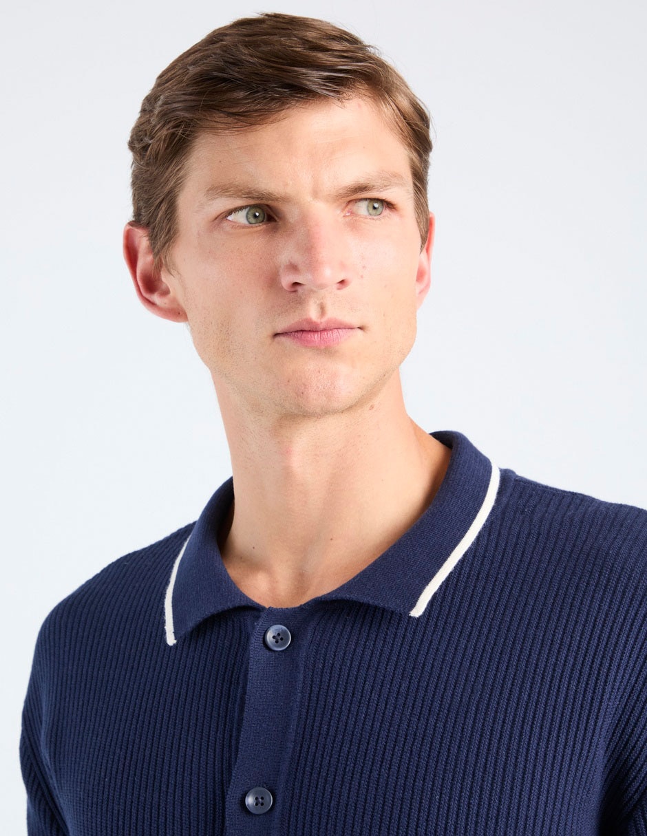 Camisa business casual manga corta para hombre 4