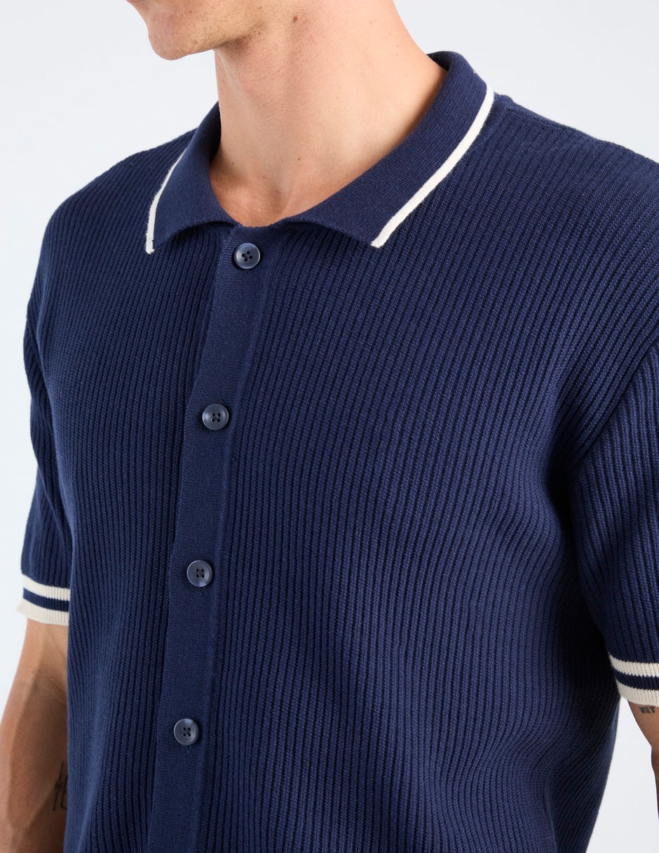 Camisa business casual manga corta para hombre 2