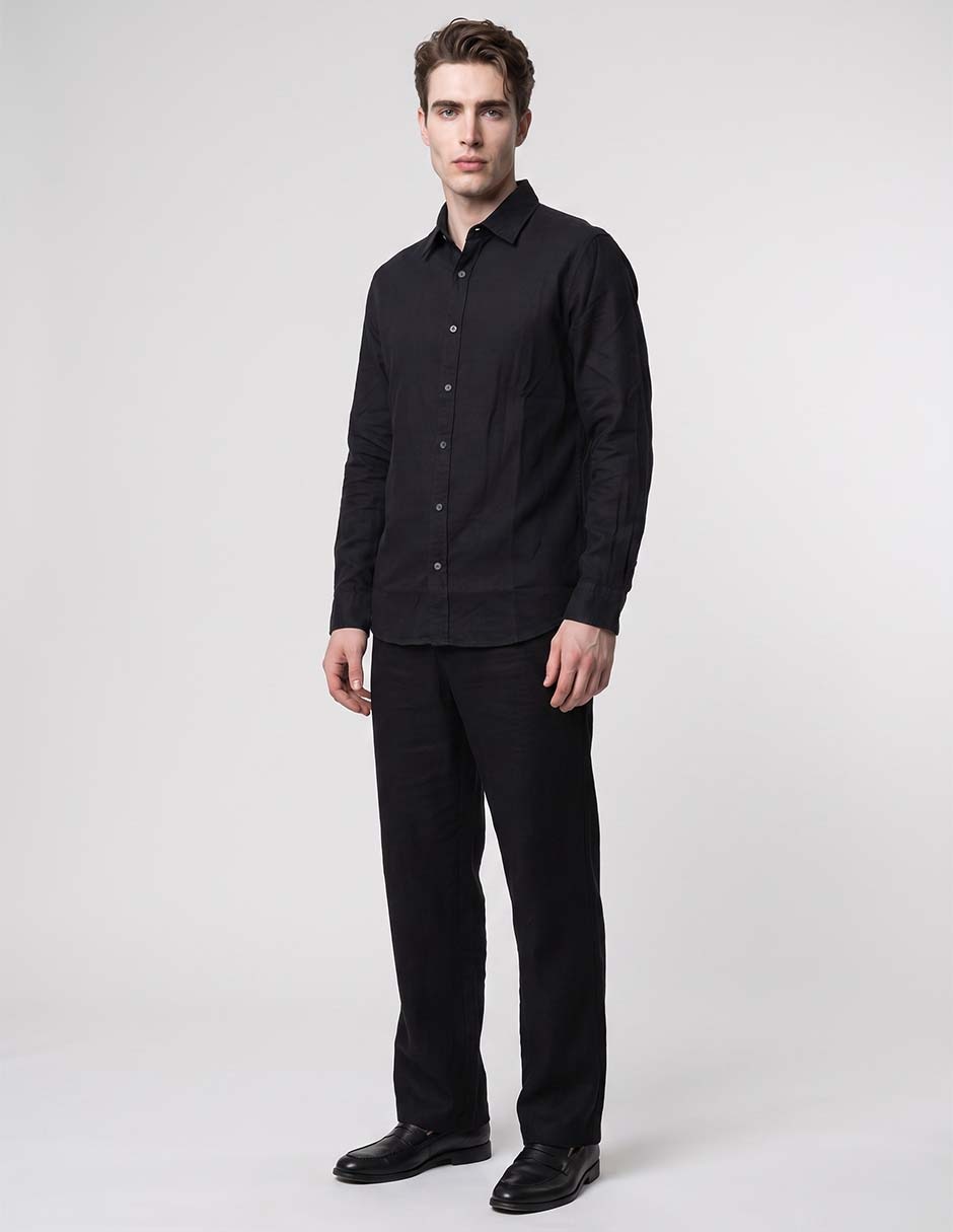 Camisa casual de algodón manga larga para hombre 3