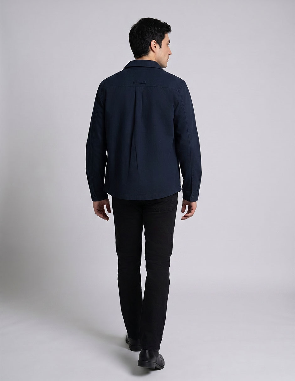 Sobrecamisa casual manga larga para hombre 2