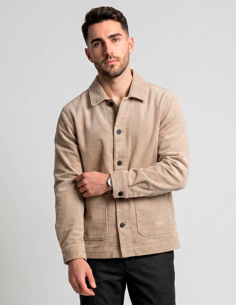 Chamarra casual con bolsillos para hombre Chamarra casual con bolsillos para hombre