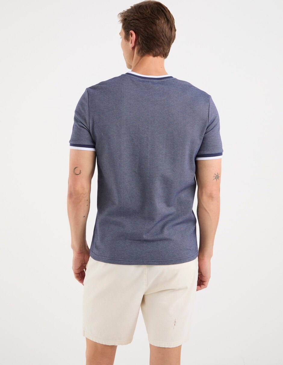 Playera cuello con botón para hombre 6