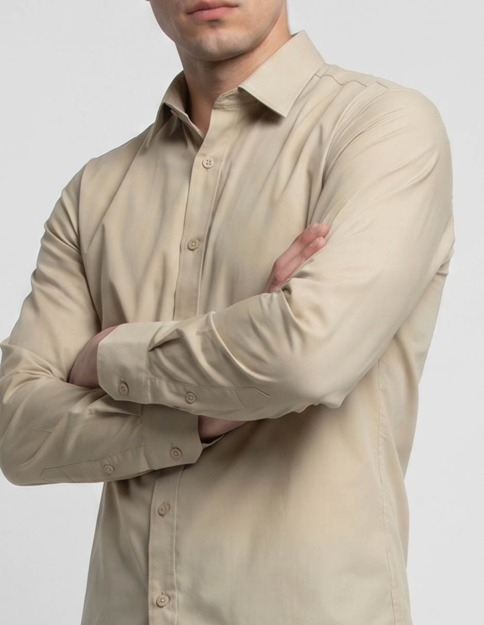 Camisa casual manga larga para hombre 2