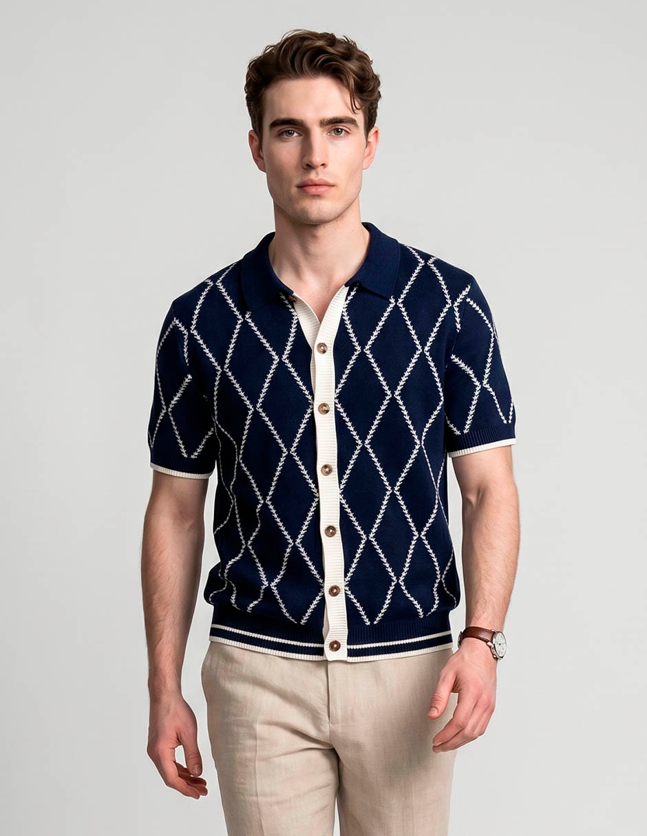 Camisa de algodón manga corta para hombre Camisa de algodón manga corta para hombre