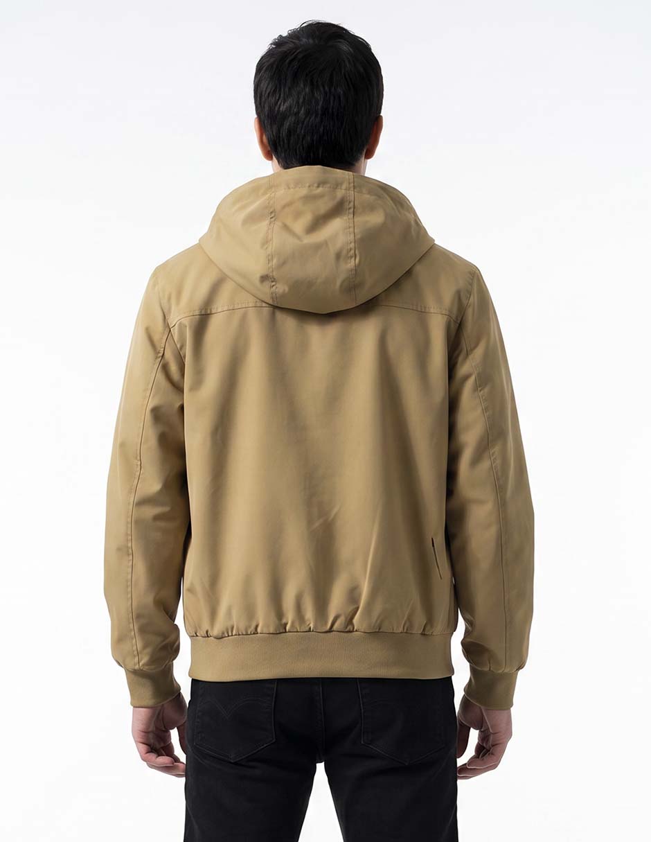 Chamarra bomber con capucha para hombre 3