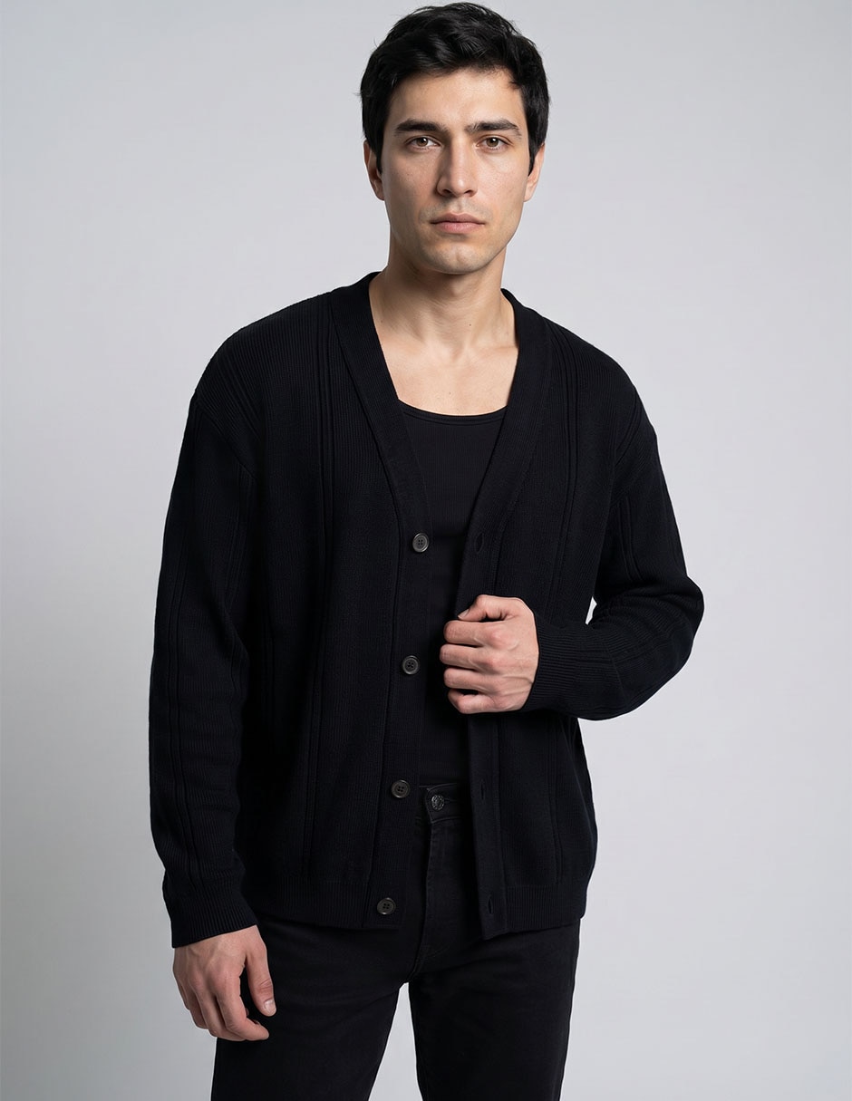 Suéter cuello V para hombre