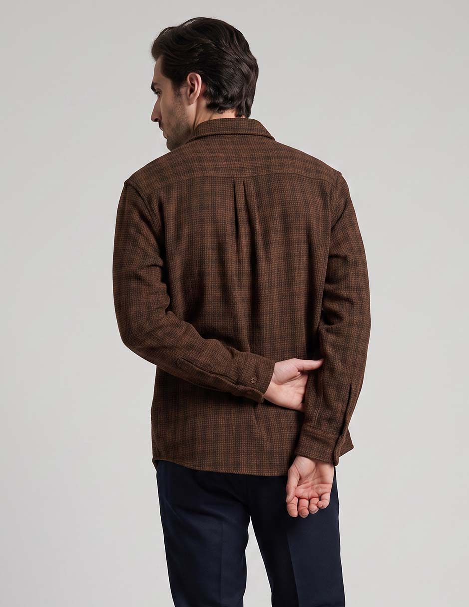 Sobrecamisa casual manga larga para hombre 3