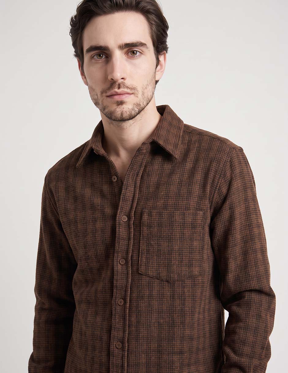 Sobrecamisa casual manga larga para hombre 2