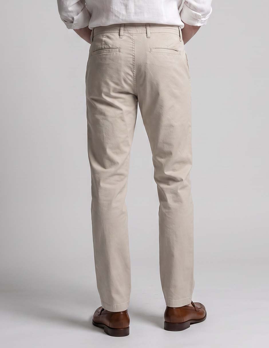 Pantalón chino straight de algodón para hombre 3