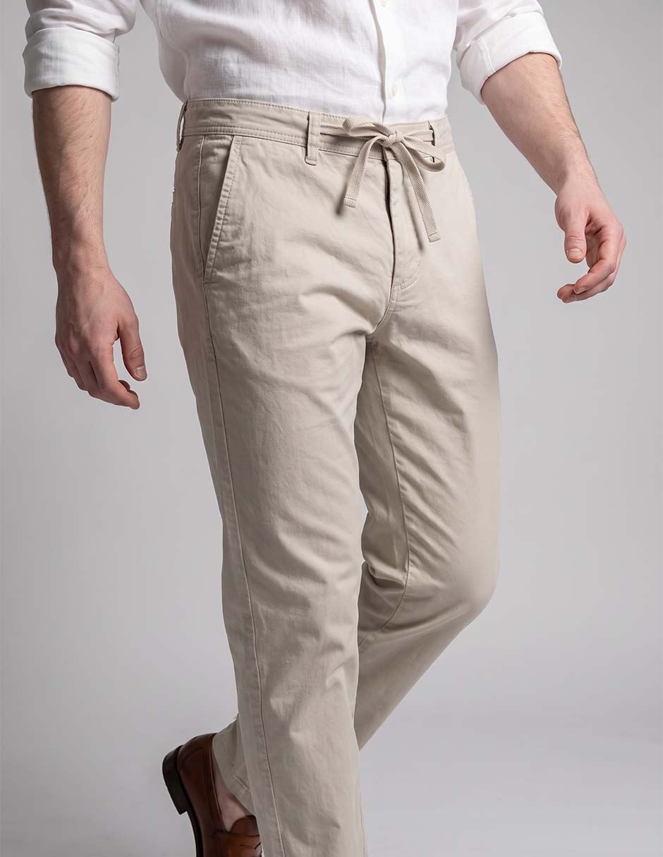 Pantalón chino straight de algodón para hombre 2