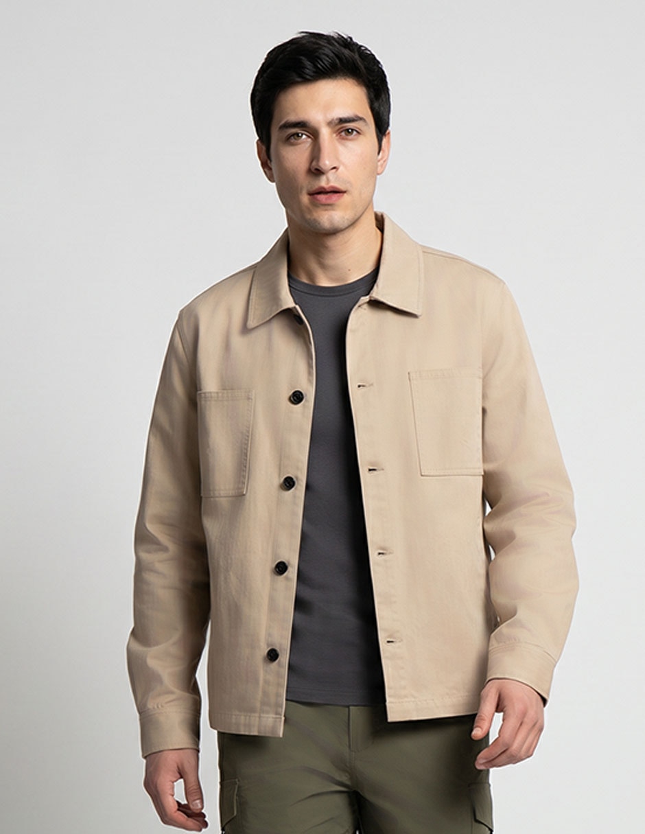 Sobrecamisa casual manga larga para hombre Sobrecamisa casual manga larga para hombre