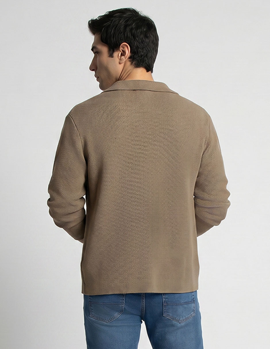 Cardigan cuello camisero para hombre 3