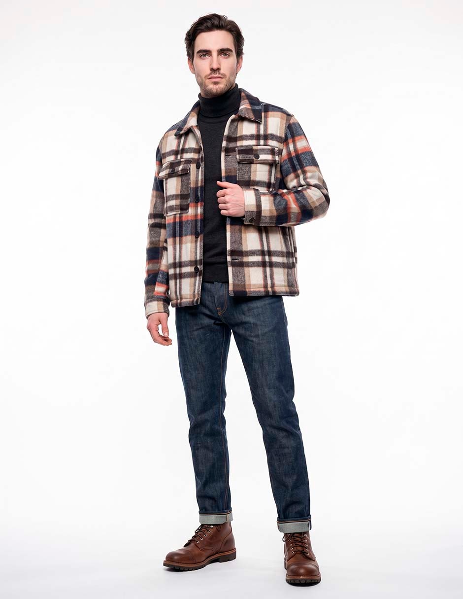 Chamarra casual con bolsillos para hombre 4