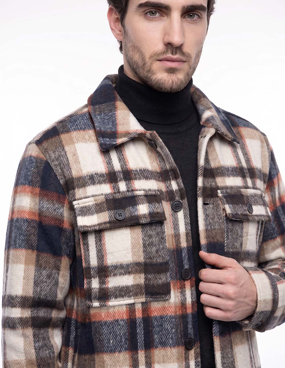 Chamarra casual con bolsillos para hombre 2