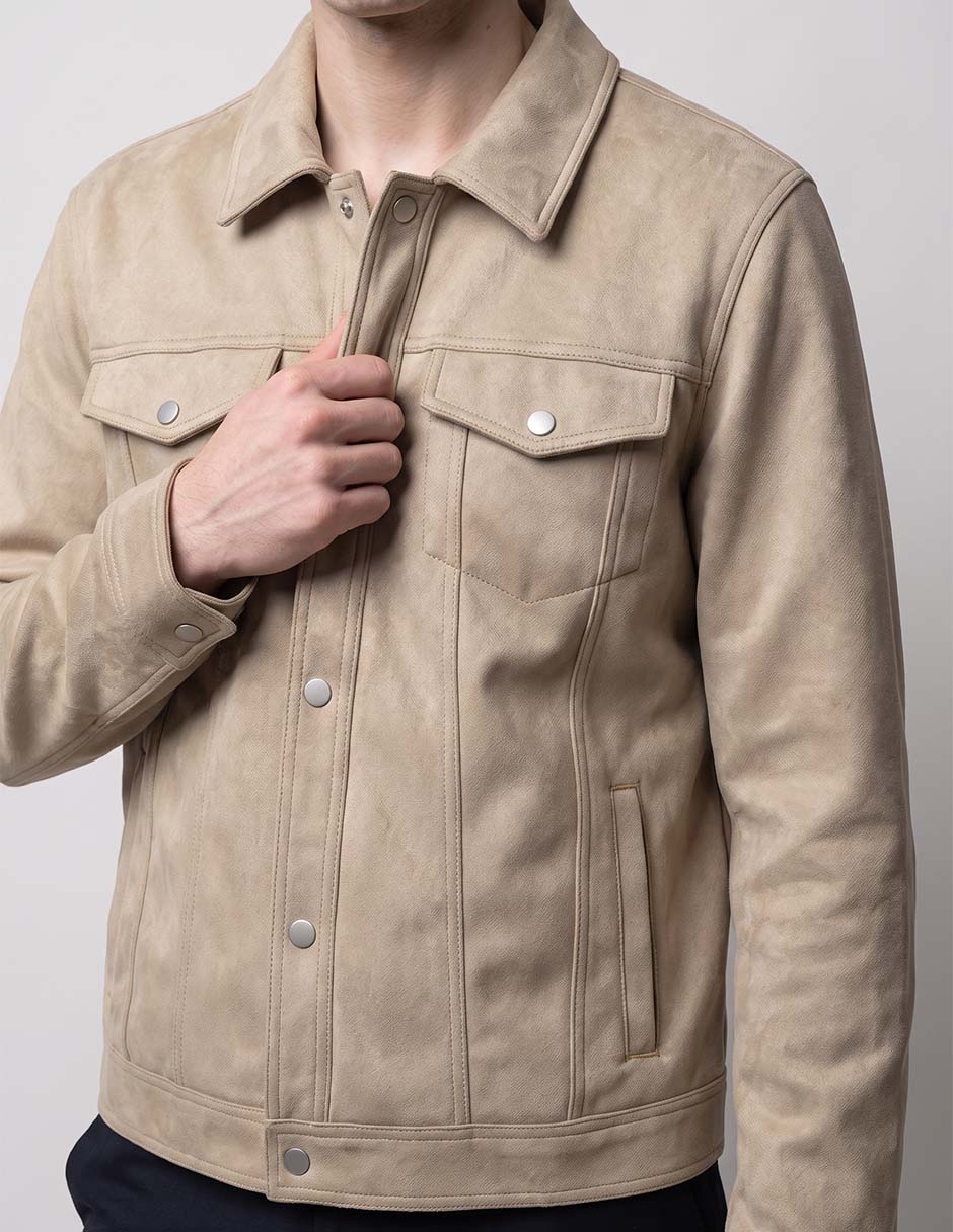 Chamarra casual con bolsillos para hombre 4