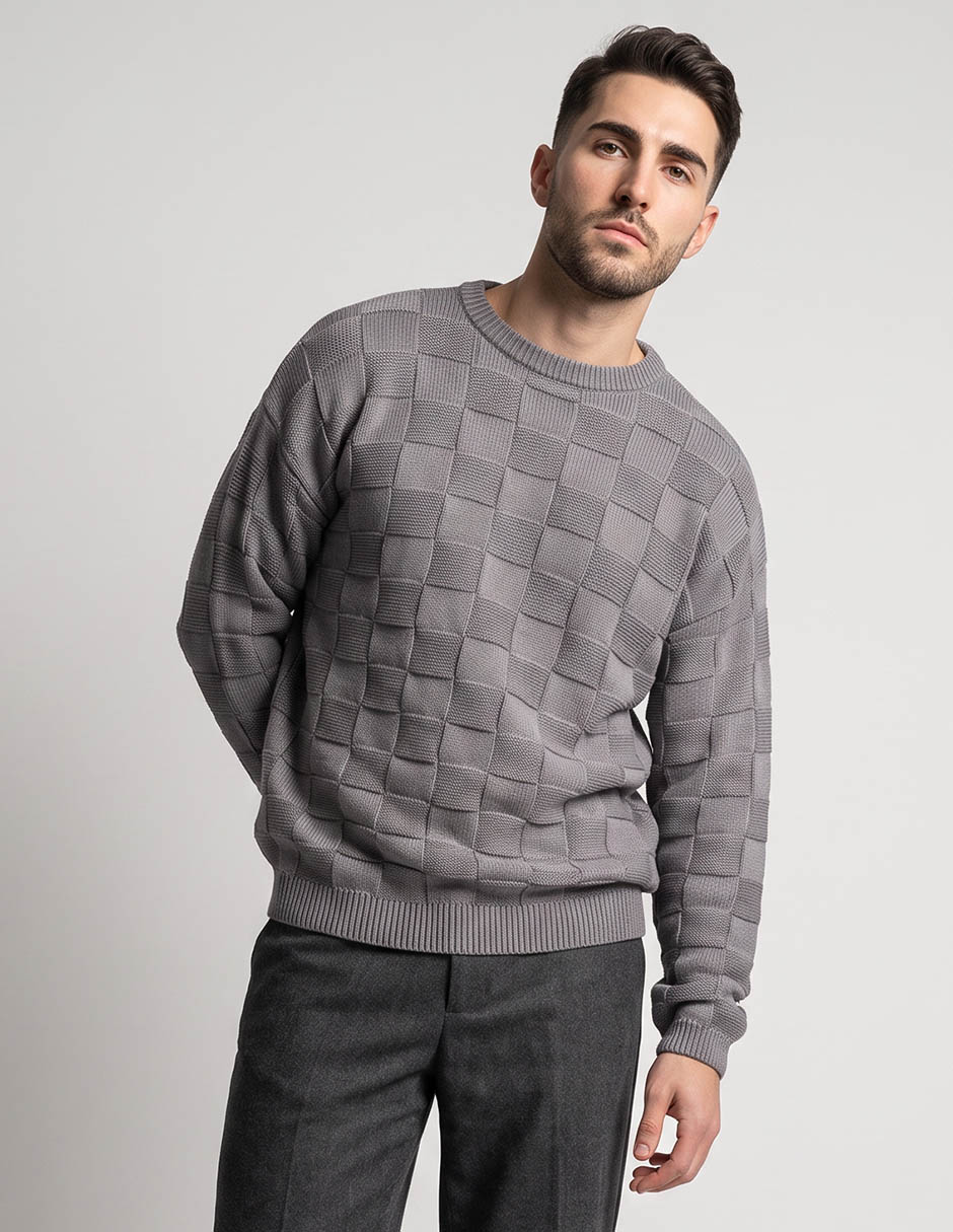 Suéter cuello redondo para hombre 1
