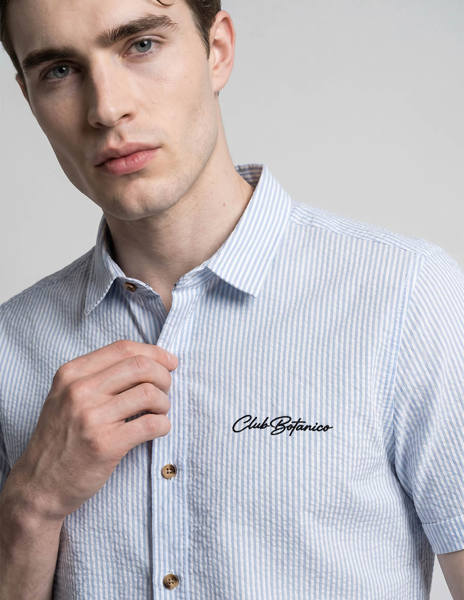Camisa casual de algodón manga corta para hombre 3