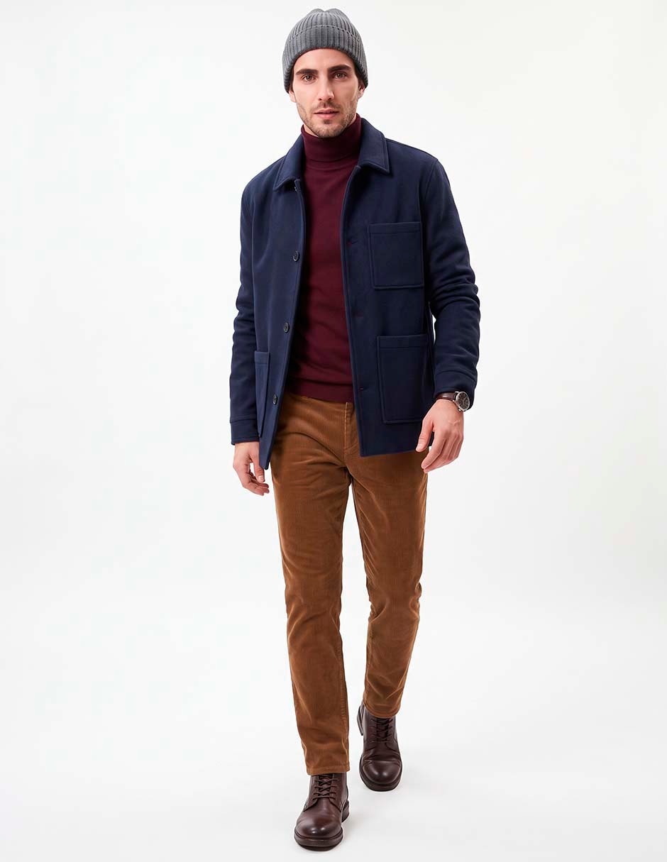 Chamarra casual con bolsillos para hombre 3