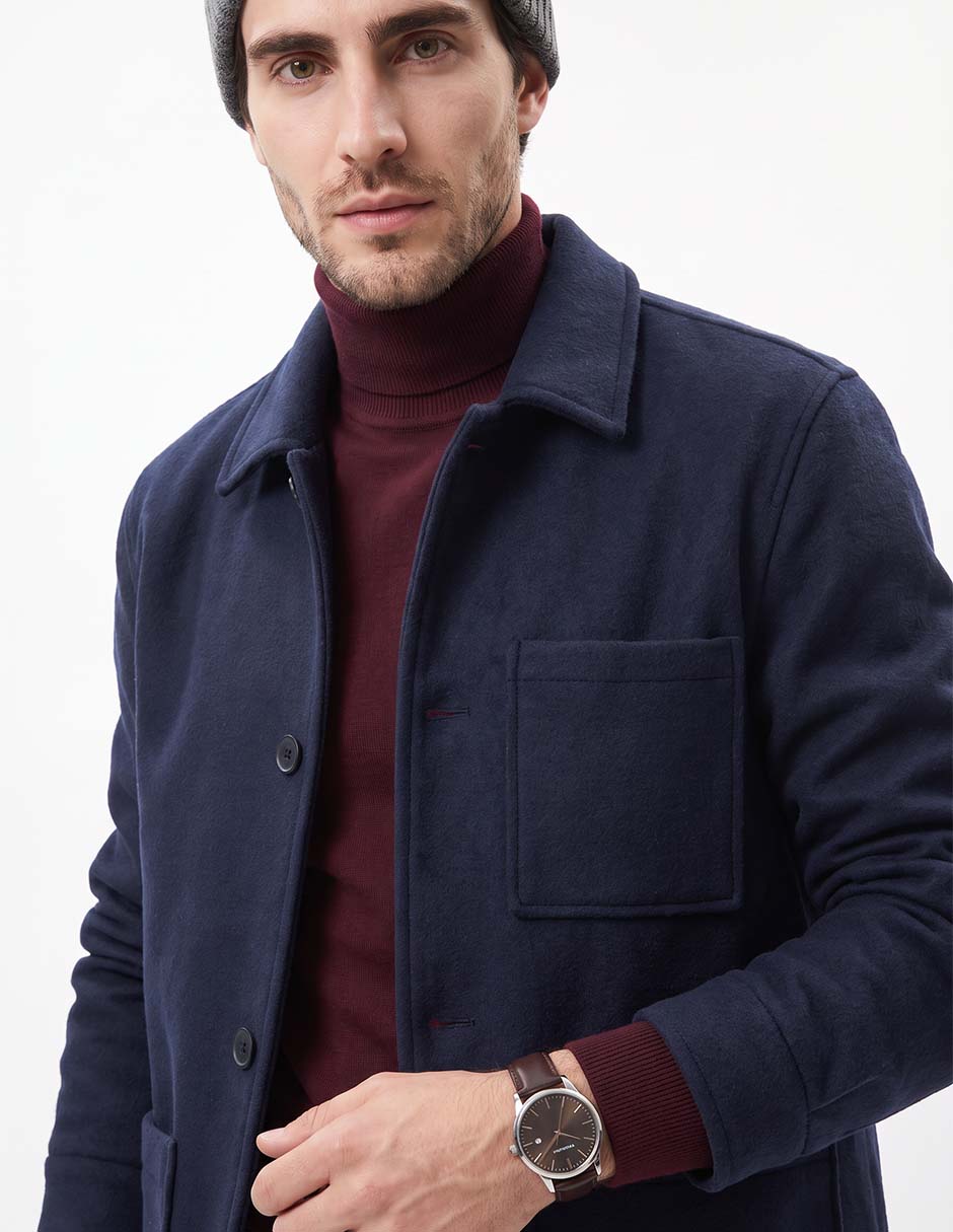 Chamarra casual con bolsillos para hombre 4