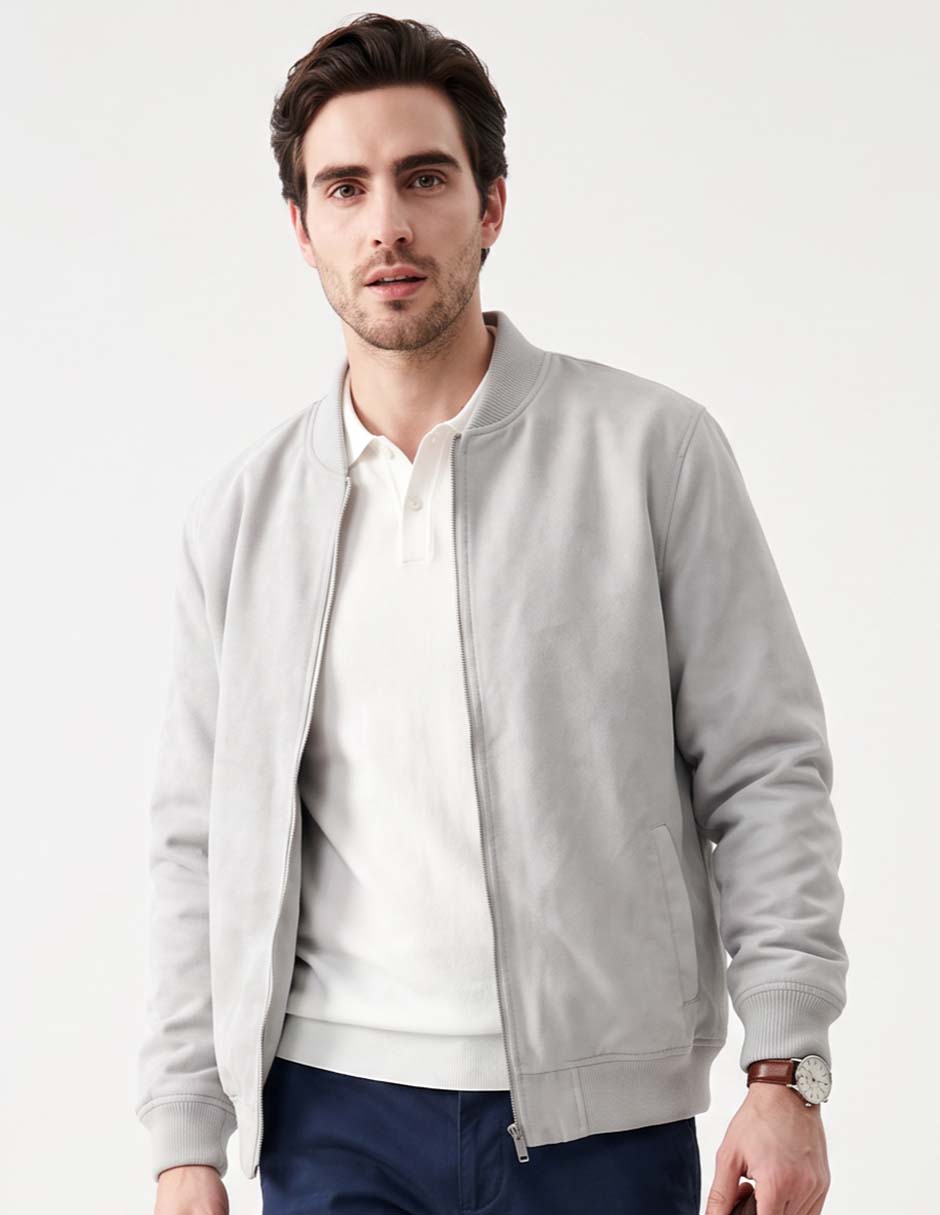 Chamarra bomber con bolsillos para hombre Chamarra bomber con bolsillos para hombre