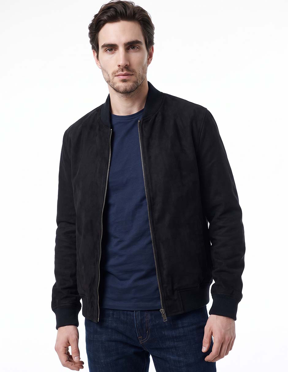 Chamarra bomber con bolsillos para hombre 1