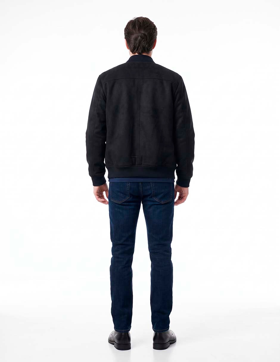 Chamarra bomber con bolsillos para hombre 2
