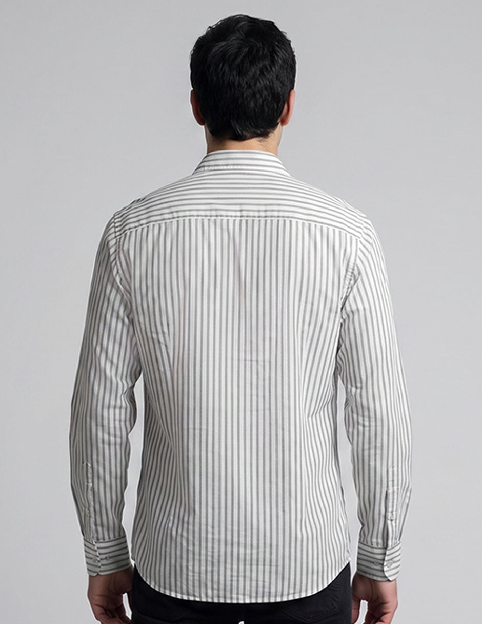 Camisa casual manga larga para hombre 2
