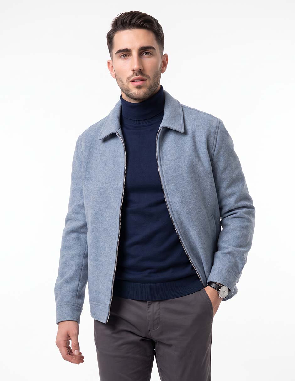 Chamarra casual con bolsillos para hombre Chamarra casual con bolsillos para hombre