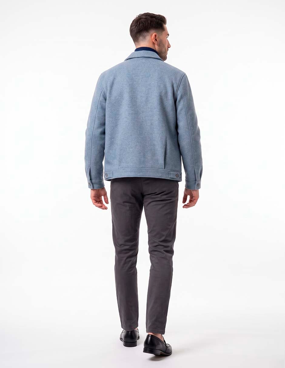 Chamarra casual con bolsillos para hombre 2