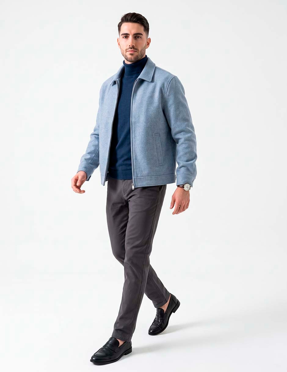 Chamarra casual con bolsillos para hombre 3