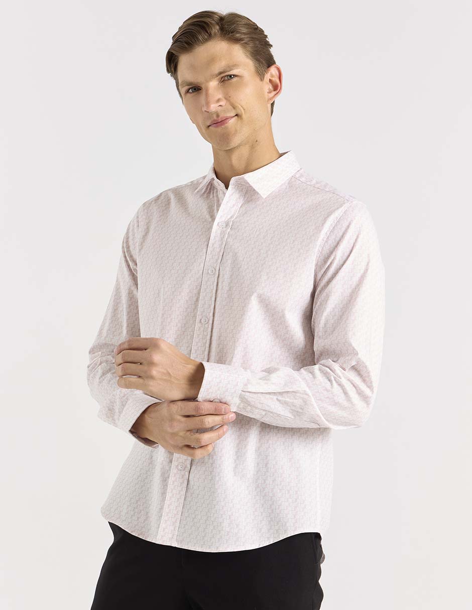 Camisa casual de algodón manga larga para hombre Camisa casual de algodón manga larga para hombre