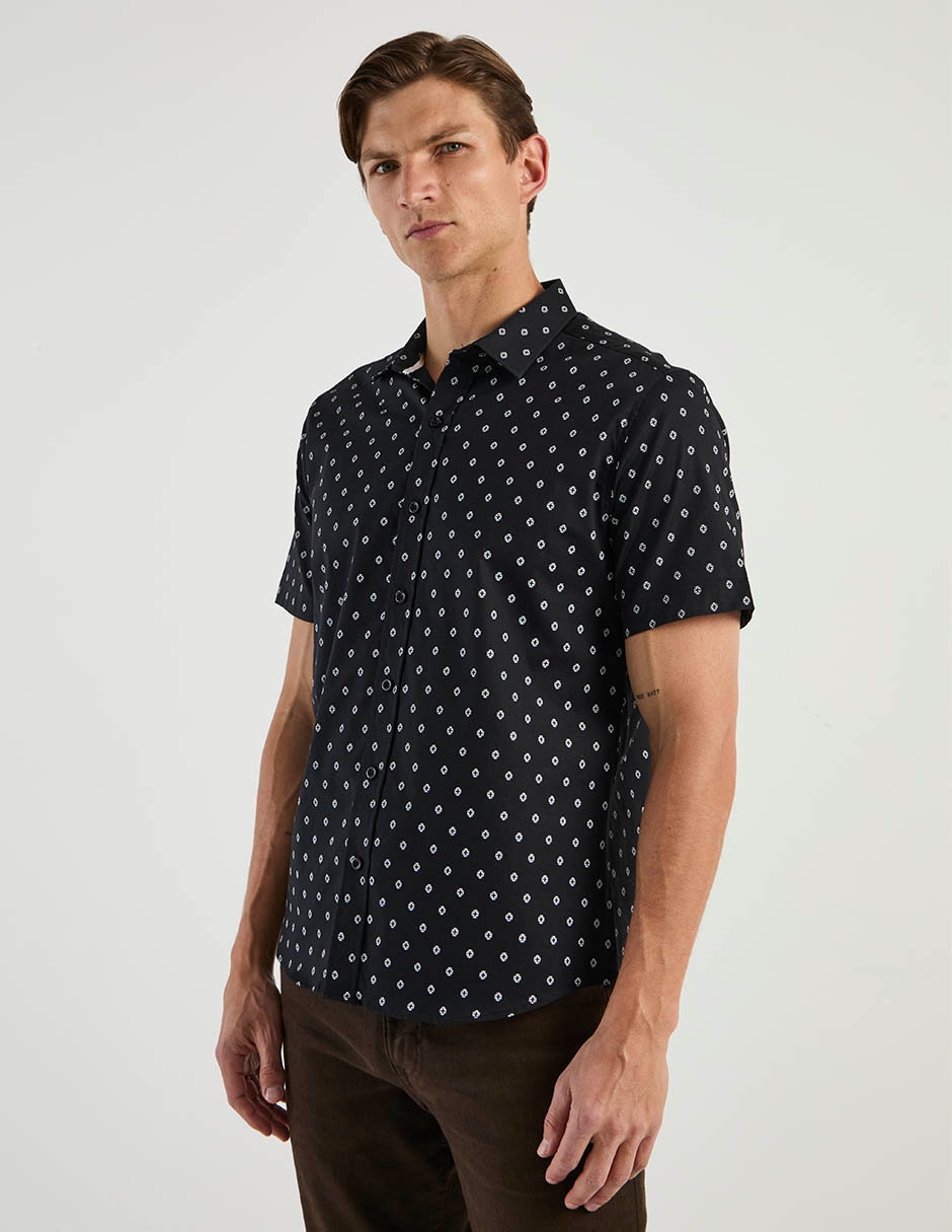 Camisa casual de algodón manga corta para hombre Camisa casual de algodón manga corta para hombre