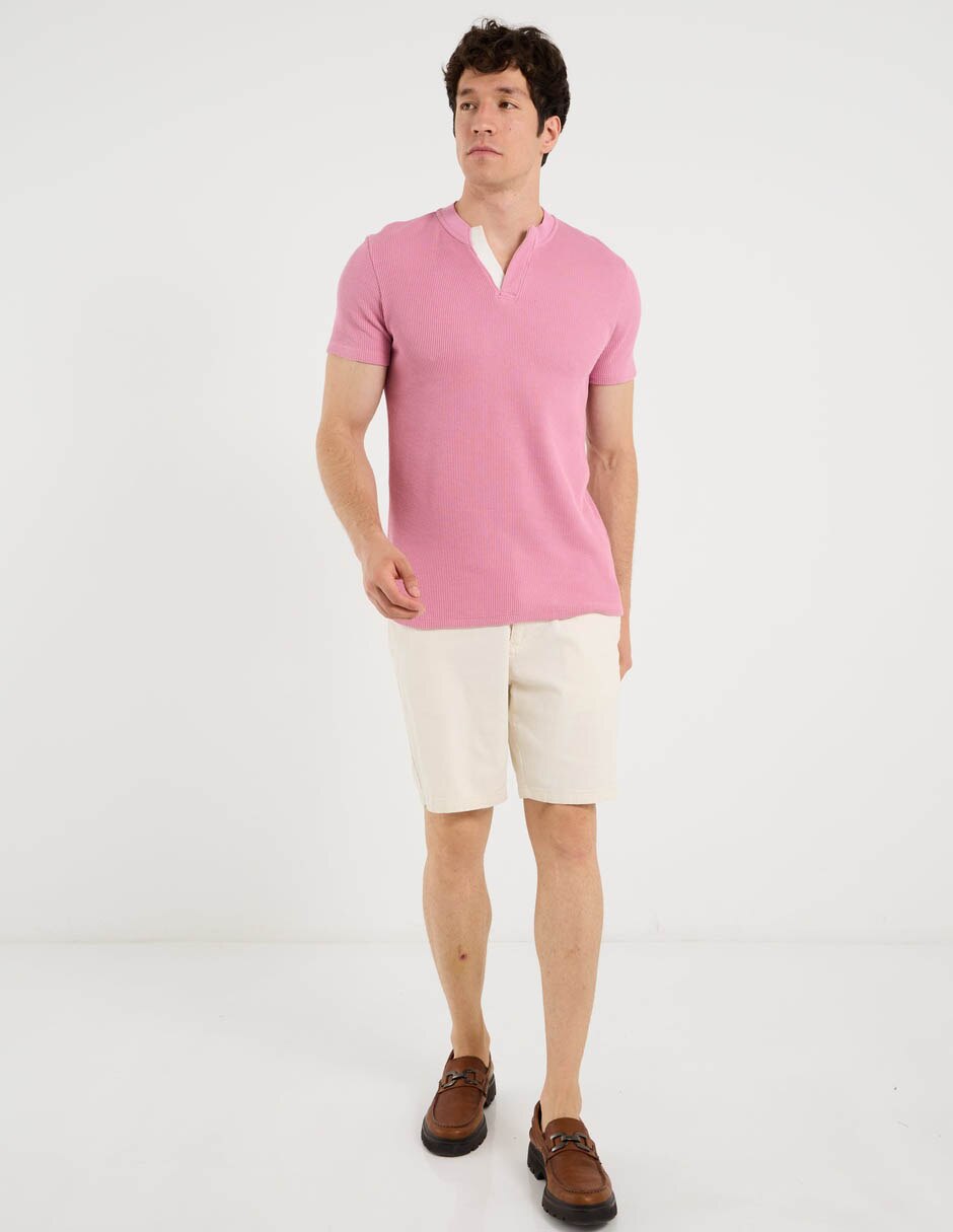 Playera cuello V para hombre 4