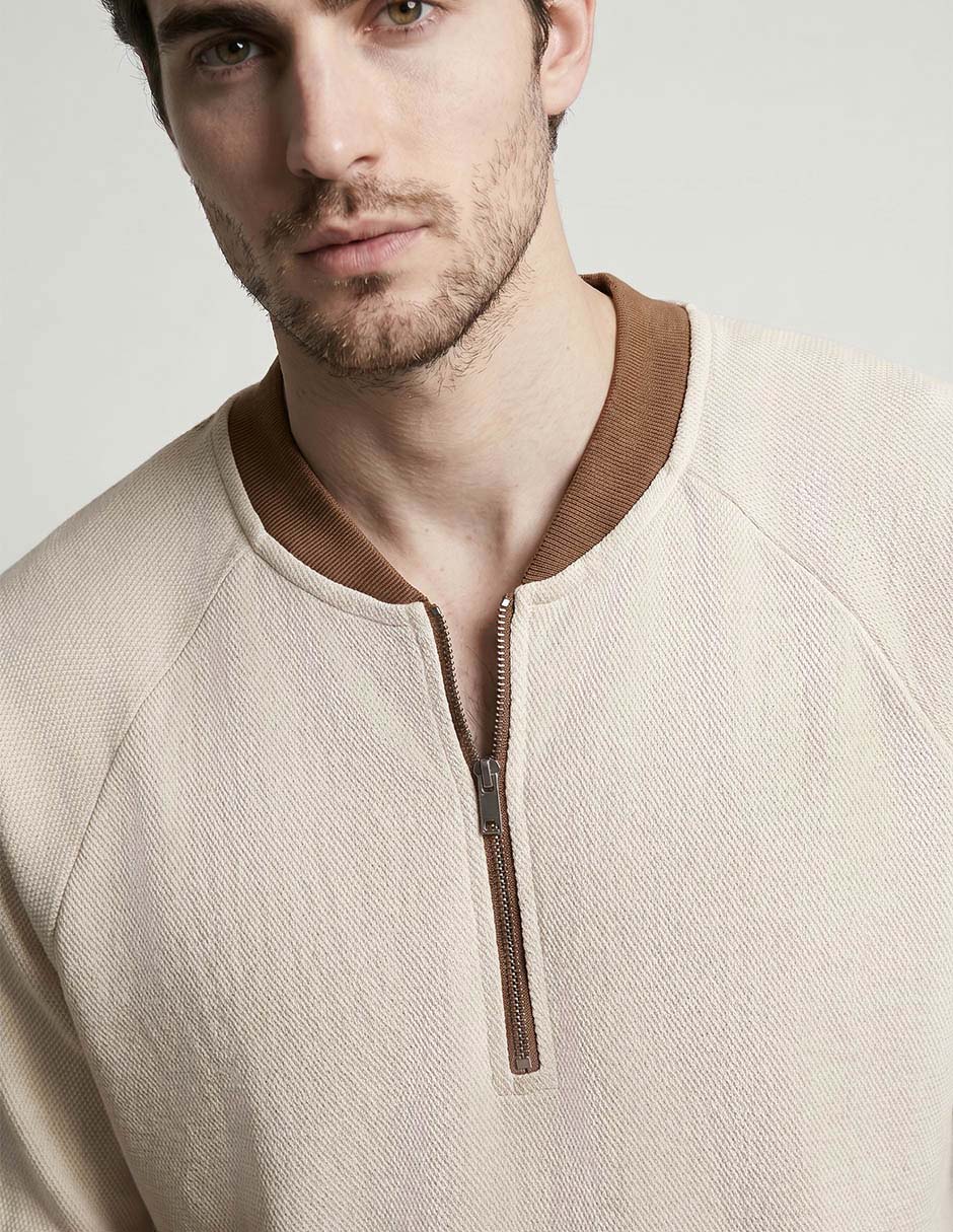 Playera cuello con cierre para hombre 3
