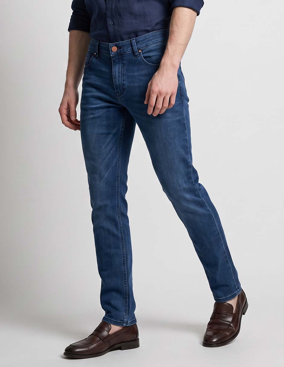Jeans slim lavado obscuro para hombre Jeans slim lavado obscuro para hombre
